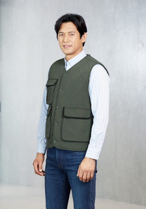 ZB-V2382 (카키)지벤 추동작업복 조끼(패딩)