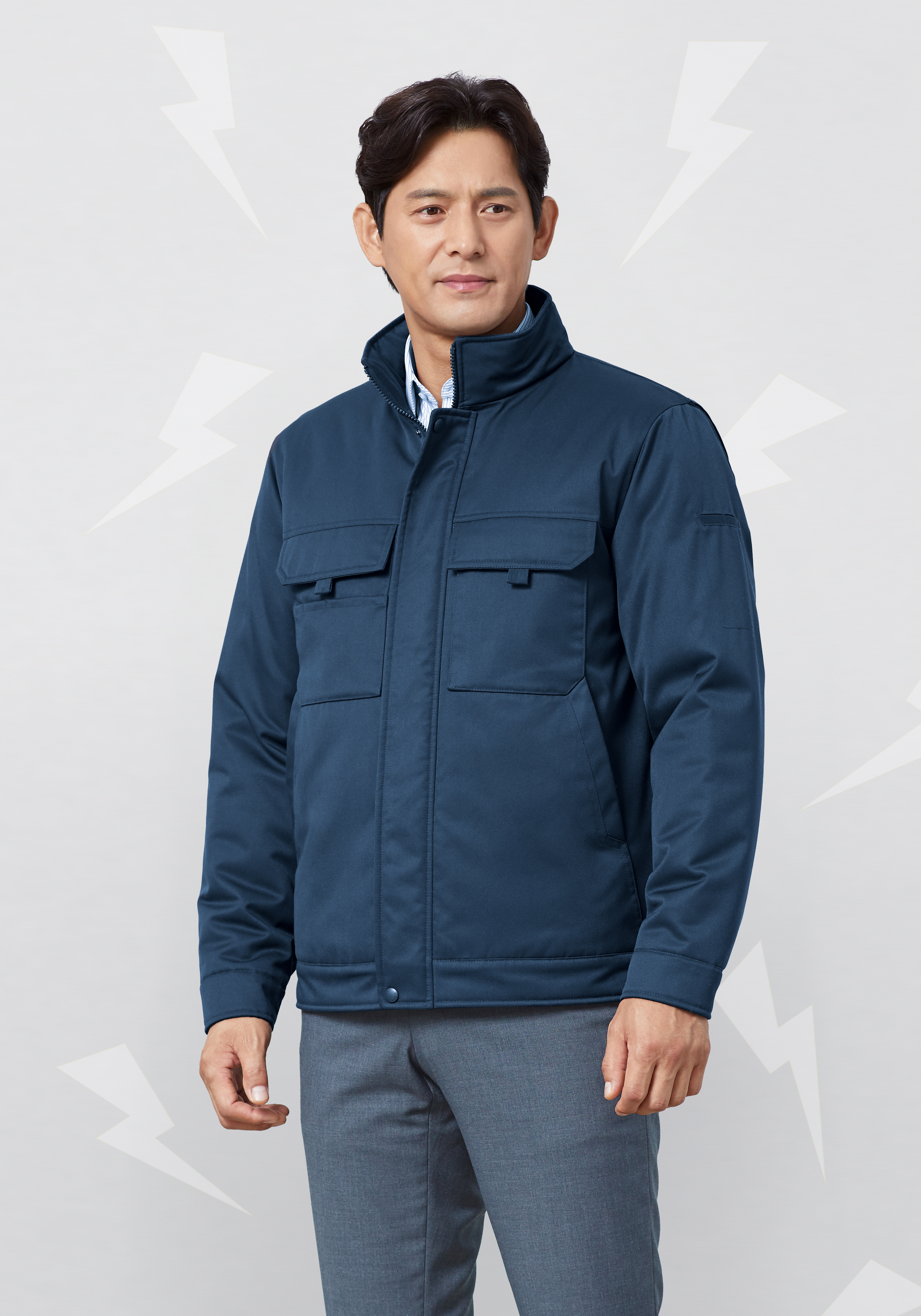ZB-J2252 (네이비/제전복)지벤 추동 작업복 점퍼