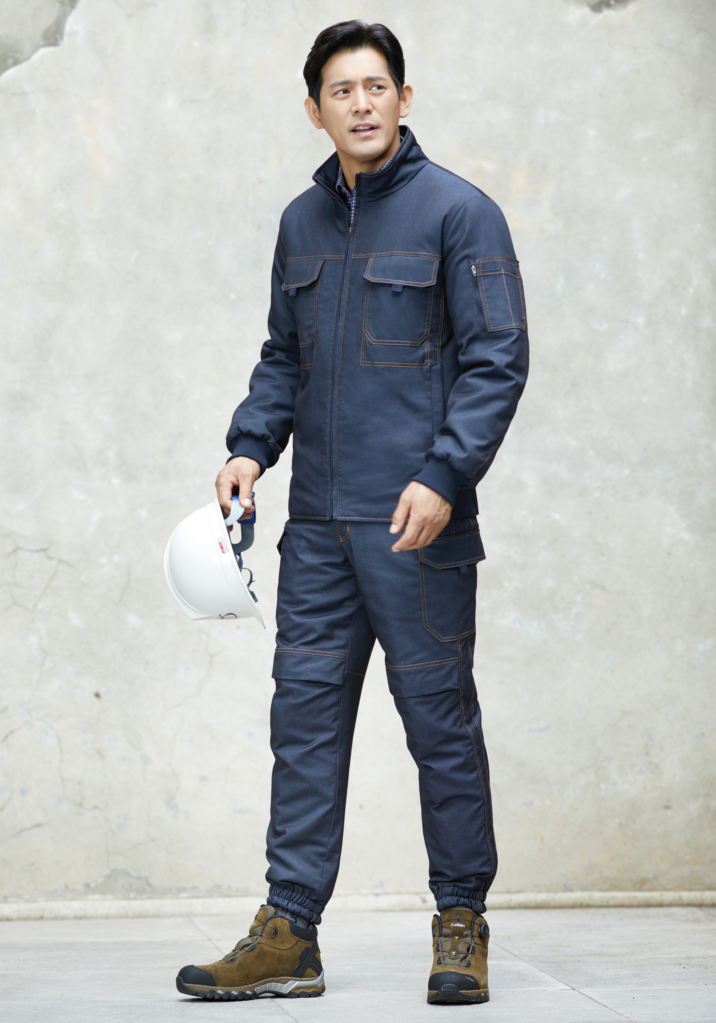ZB-JP2153 상하세트지벤 추동작업복(네이비)