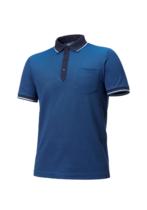 ZB-T1232 (멜란지인디고)지벤 반팔 티셔츠(면55)