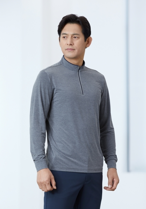 ZB-T2132 (멜란지네이비)지벤 긴팔 티셔츠(냉감/집업)