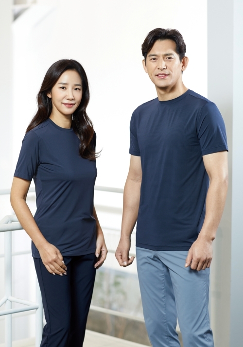 ZB-T2233 (네이비)지벤 반팔 라운드티셔츠(냉감)