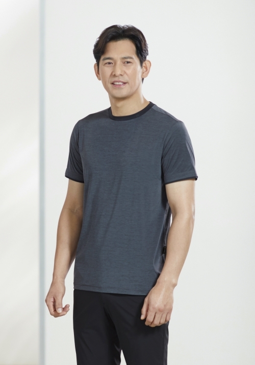 ZB-T2234(멜란지그레이) 반팔 라운드티셔츠/냉감