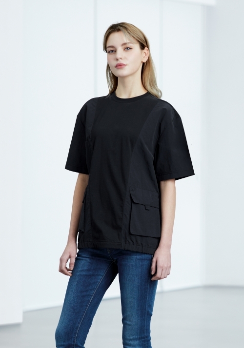 ZB-T2533 친환경소재소로나지벤 반팔 라운드티셔츠(블랙)