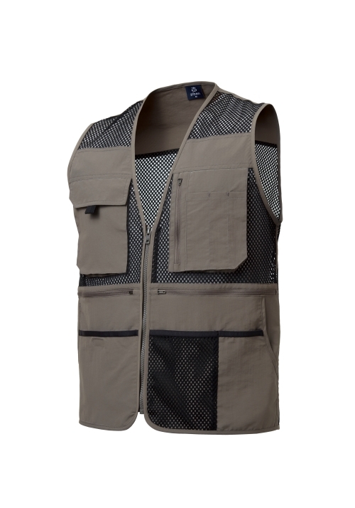 ZB-V2027 (진베이지)지벤 망사 조끼 작업복