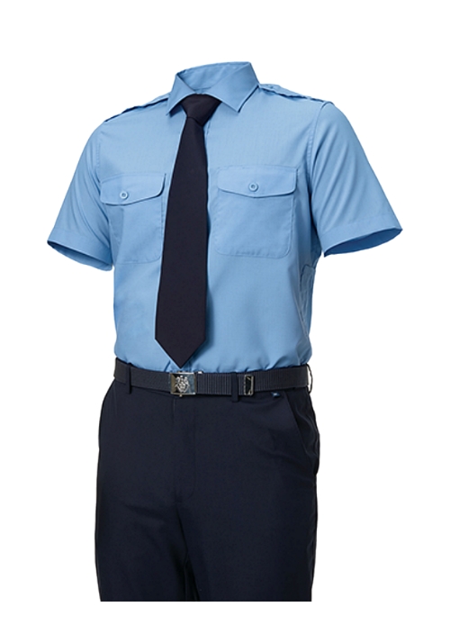 ZB-Y1045 (블루)지벤 춘하 경비복 반팔 셔츠