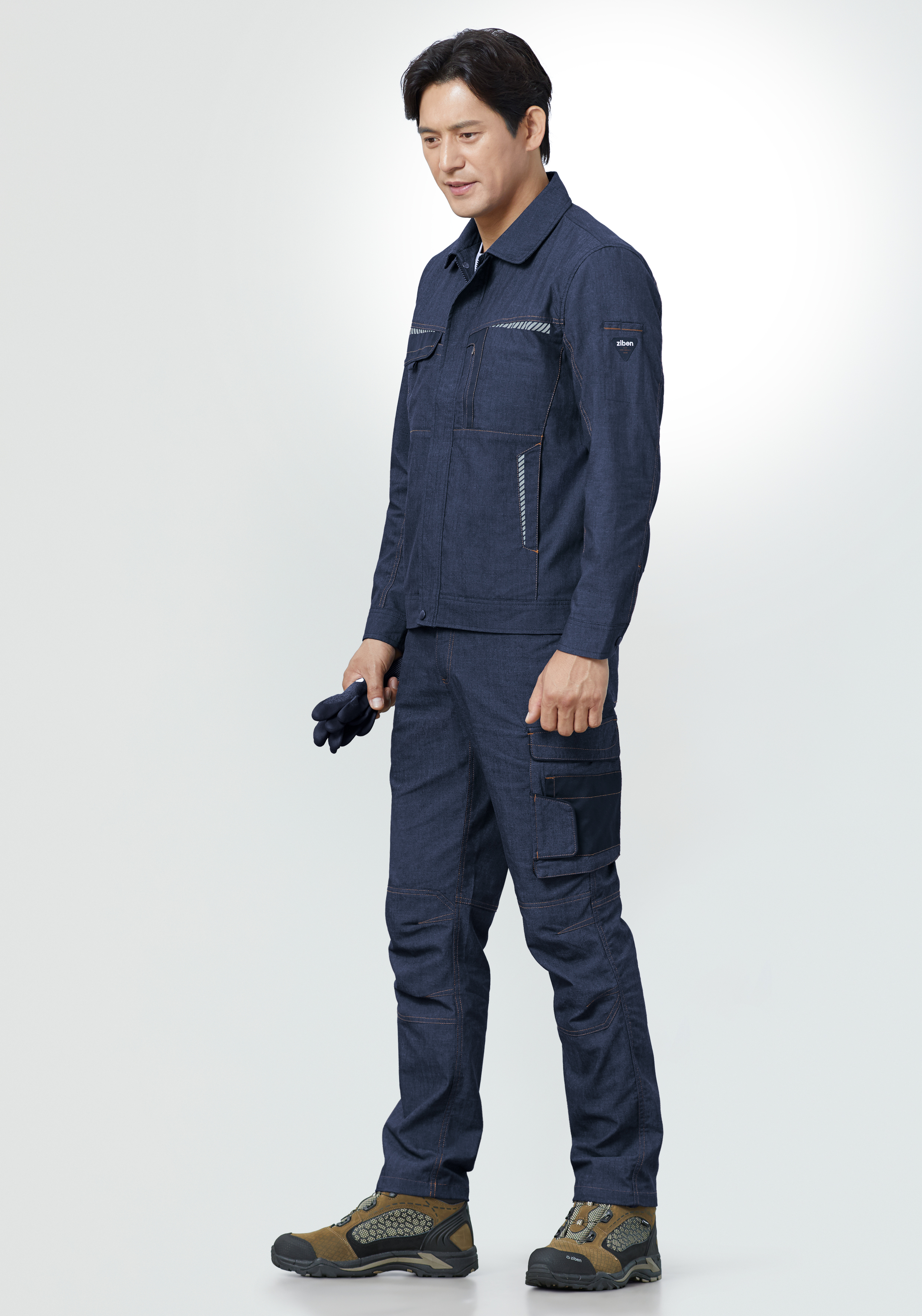 ZB-JP1805 상하세트지벤 사계절 작업복(블루)