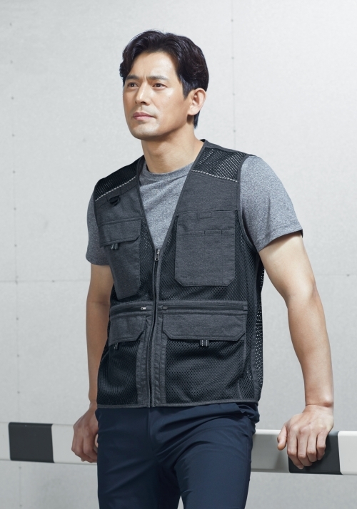 ZB-V1923(멜란지블랙)지벤 작업복 망사조끼