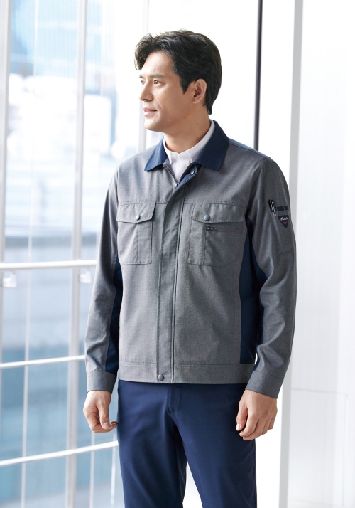 ZB-J1702 (멜란지 그레이)지벤 춘하 작업복 점퍼
