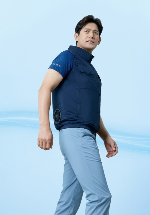 ZB-V2621(네이비)지벤 여름 작업복 선풍기 조끼