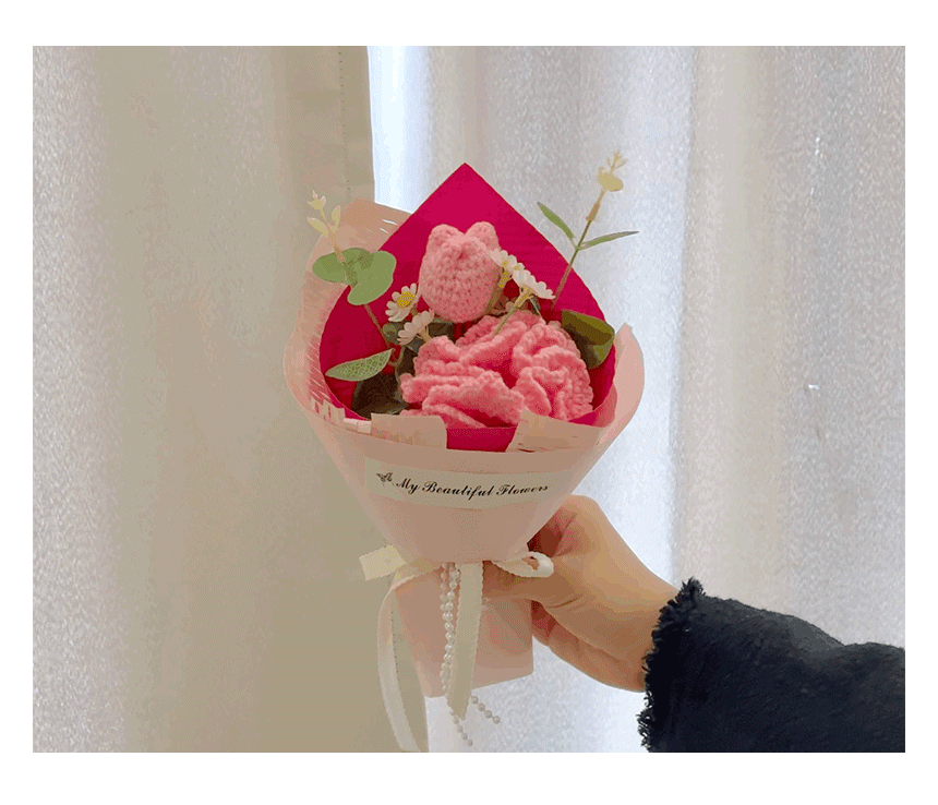 어버이날 선물 니트 카네이션 조화 꽃다발 니팅카네이션 상세 이미지 16