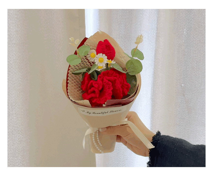 어버이날 선물 니트 카네이션 조화 꽃다발 니팅카네이션 상세 이미지 10