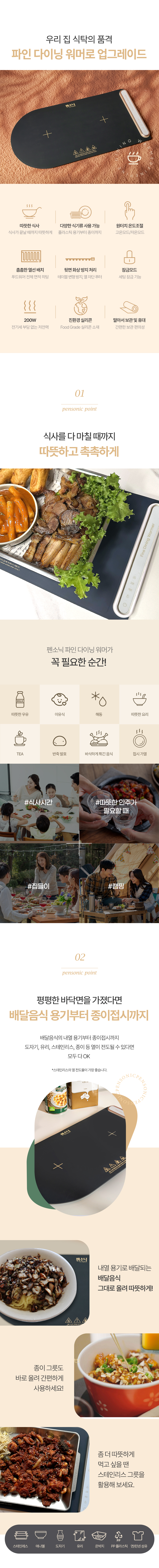 접이식 푸드워머 다이닝 매직워머 전기 온열패드 테이블 상세 이미지 6