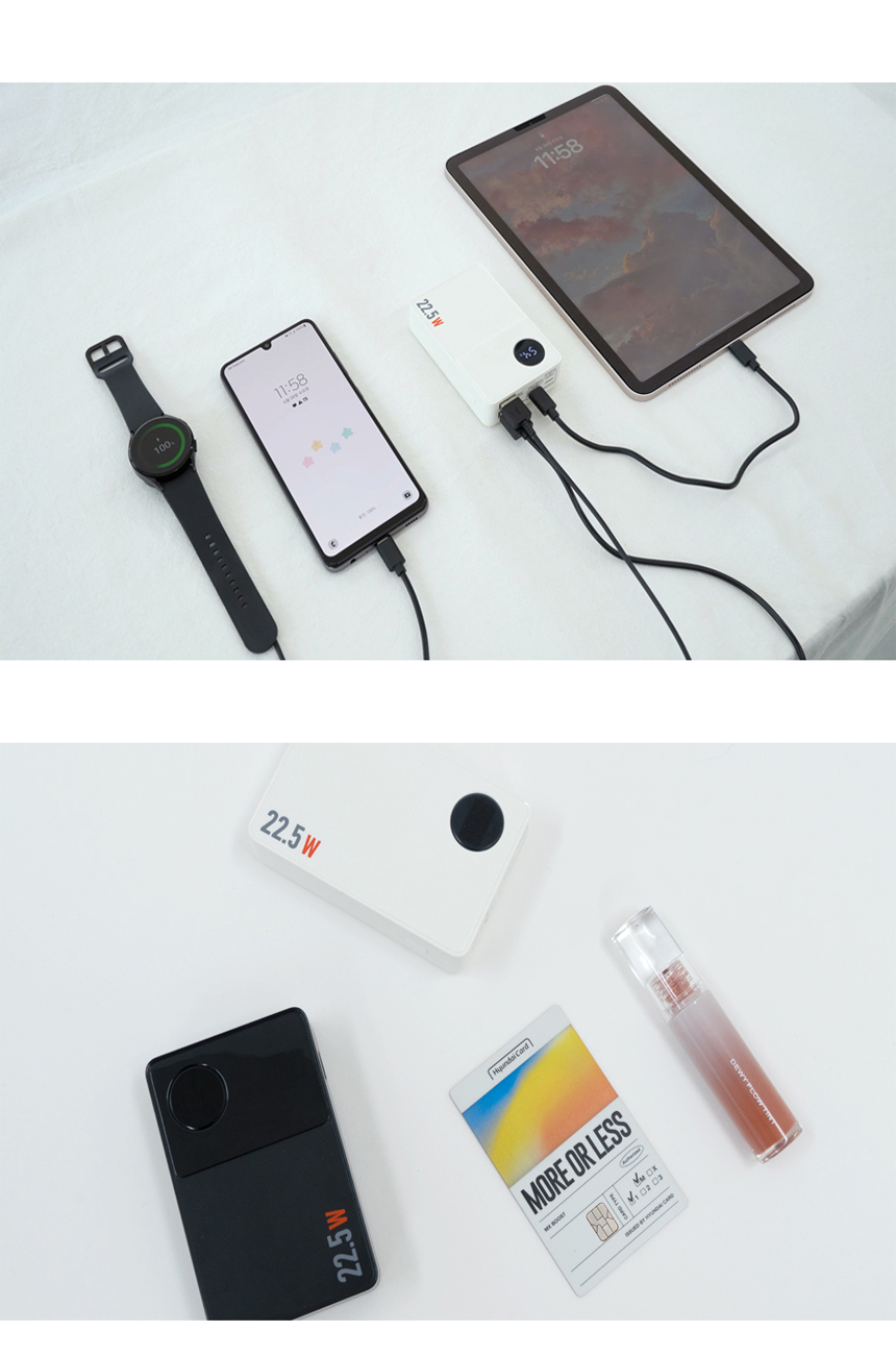 로롬 LCD 미니 포켓 휴대용 충전기