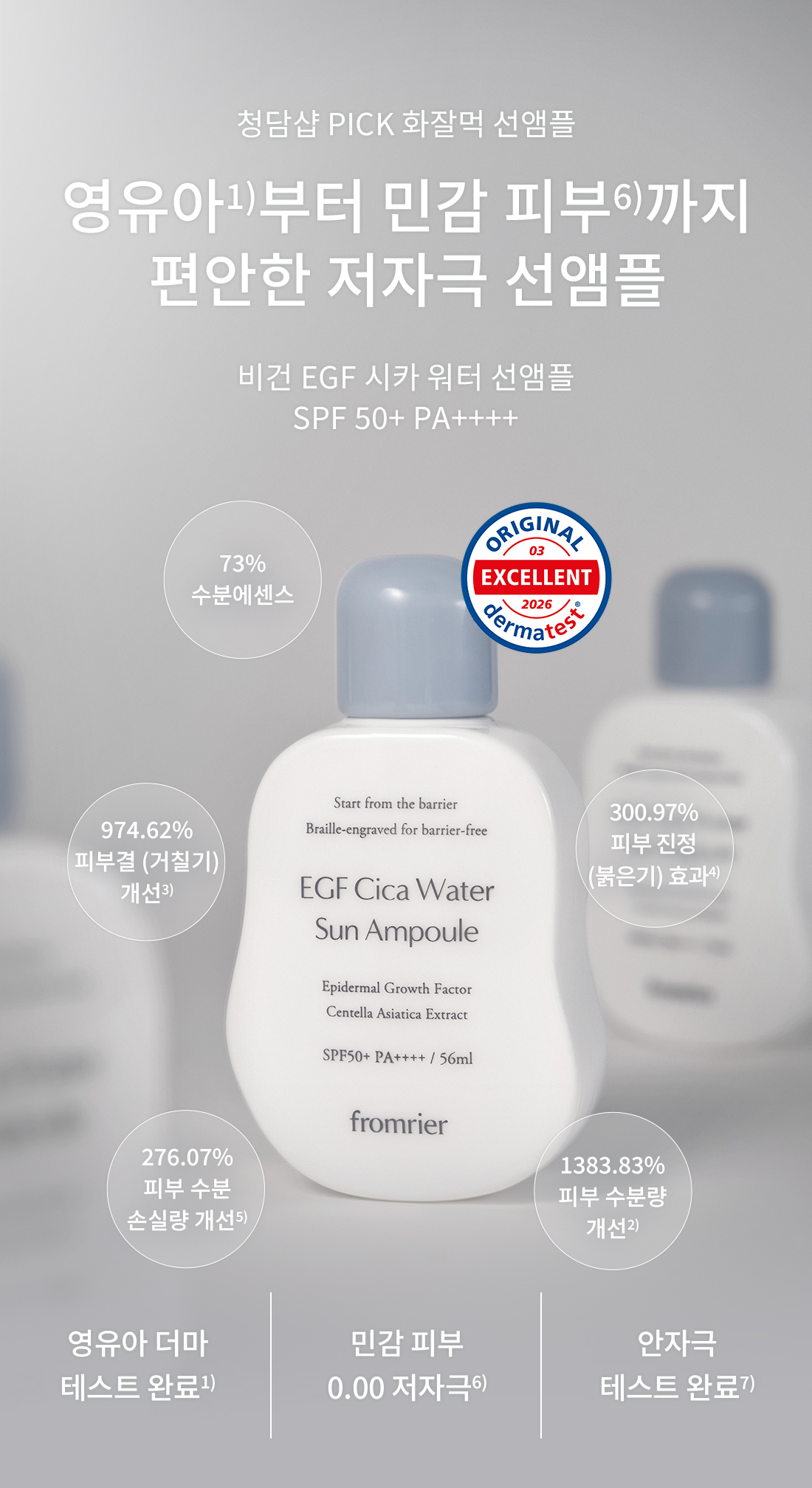 FROMRIER Vegan EGF Cica Water Sun Ampoule - description 9