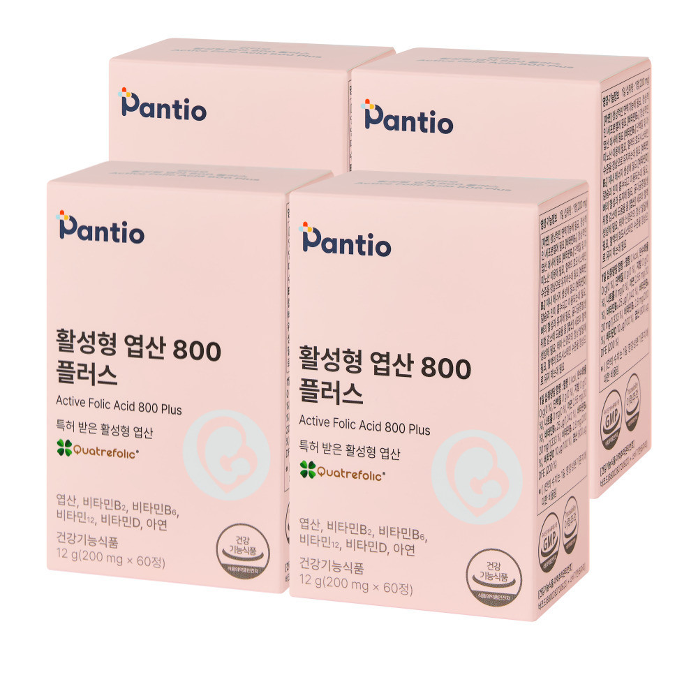 판티오 활성형 엽산 800 보령약국 이노시톨 임신준비 초기 영양제 4개(8개월분)