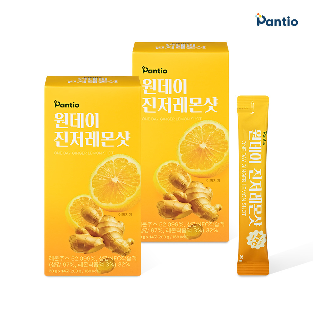 판티오 진저샷 생강차 생강청스틱 임산부 유기농 원데이 28개입,2개