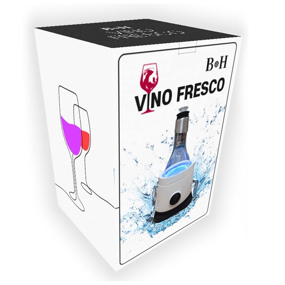 [예약판매] VINO FRESCO 스마트 와인 보관 쿨러 칠러 자동 온도 조절 및 고급 디자인을 갖춘 와인 냉각기