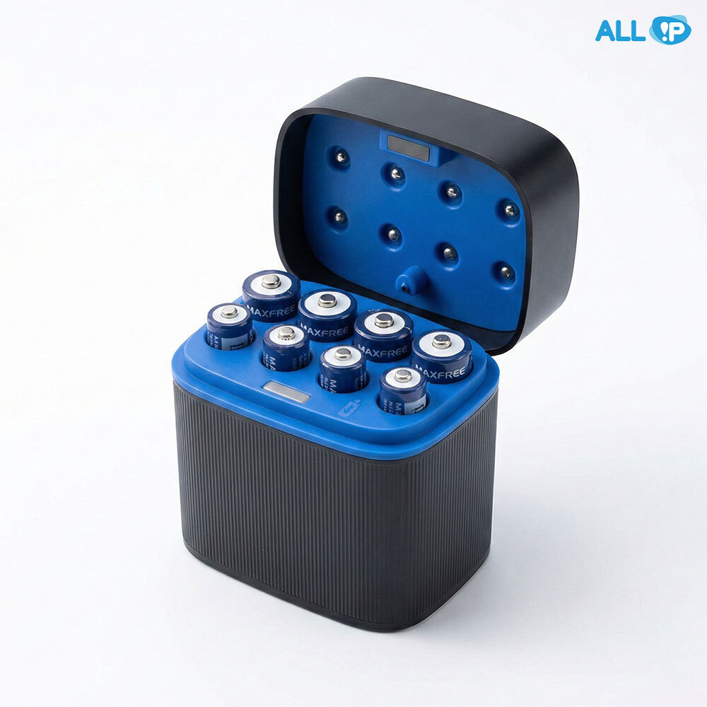 올아이피 콤보 건전지 리튬이온배터리 8개입 충전용 충전기 패키지  AA 4개 + AAA 4개 충전기 패키지 Maxfree