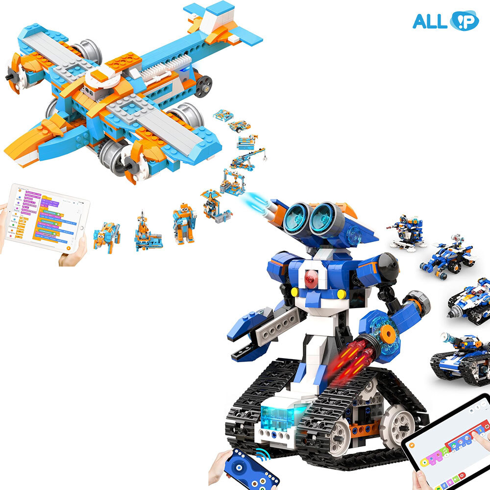 AI 코딩 로봇 무선 조종 장난감 교육용 조립 키트로운 일상의 시작!