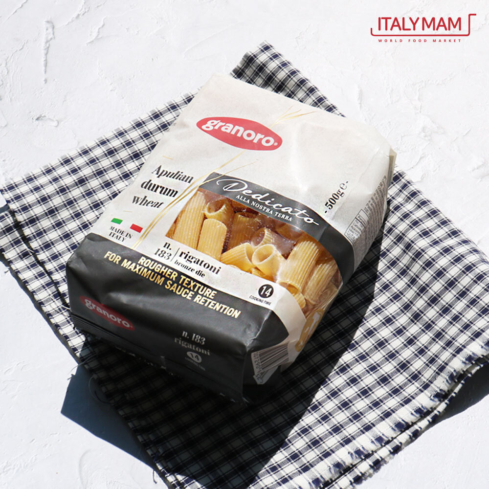 그라노로 듀럼밀 파스타면 데디카토 리가토니 500g
