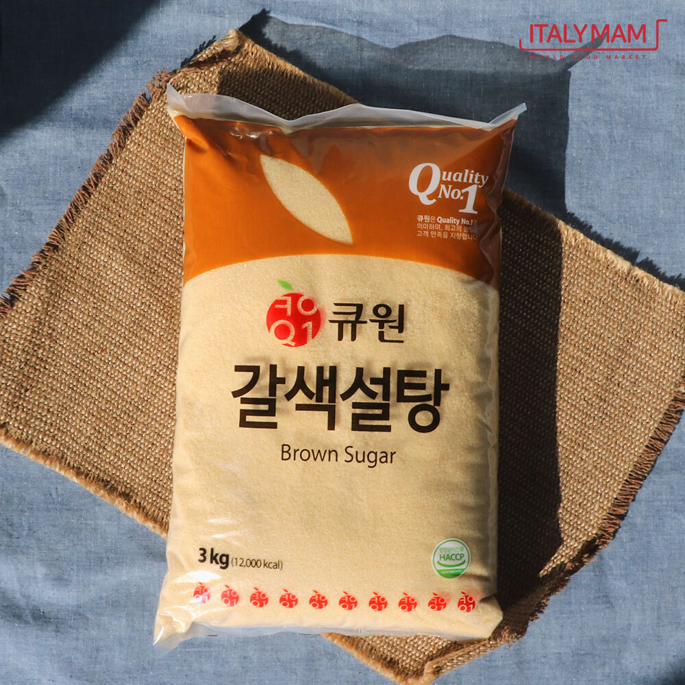 큐원 갈색설탕 3kg 황설탕