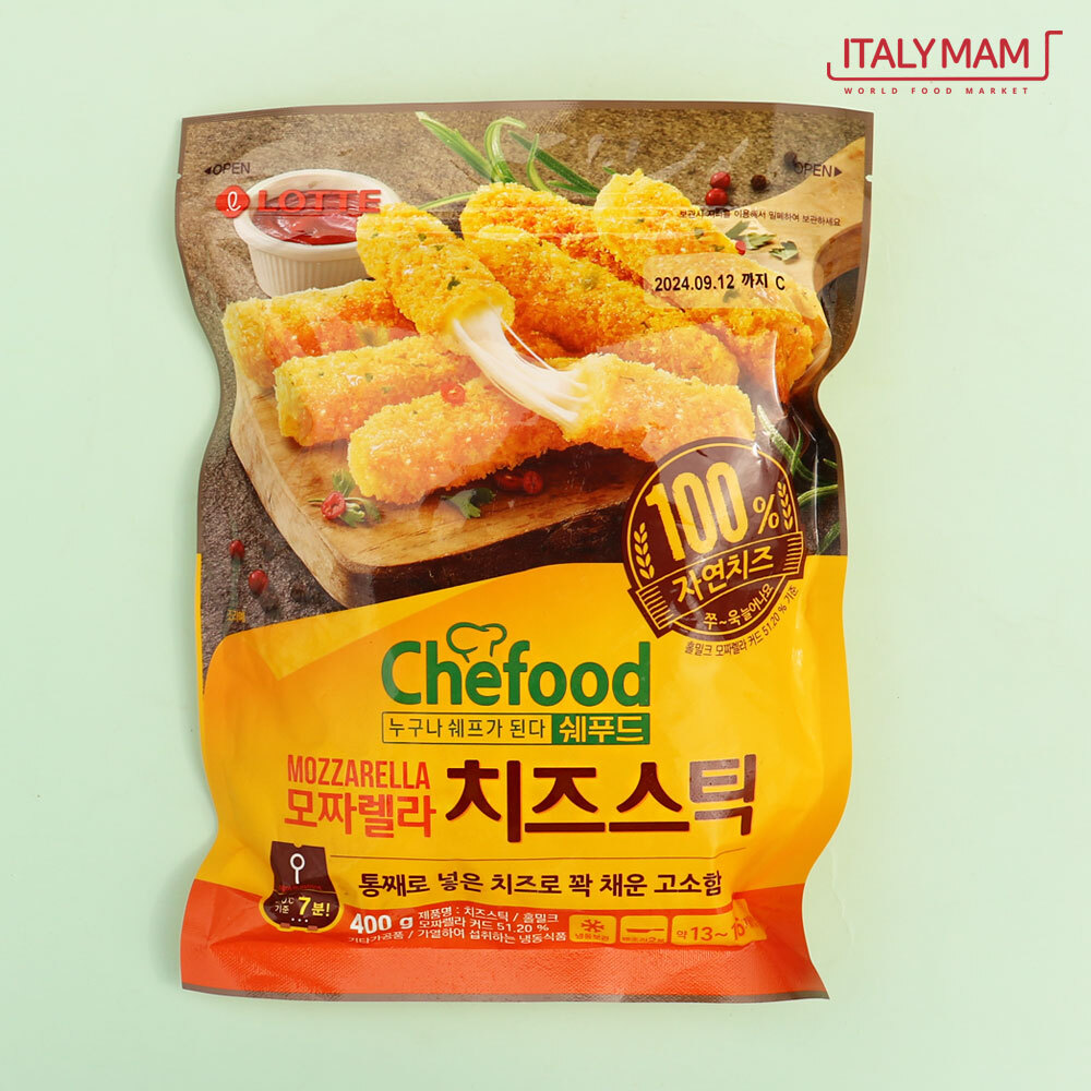 쉐프드 모짜렐라 치즈스틱 400g 간식 안주