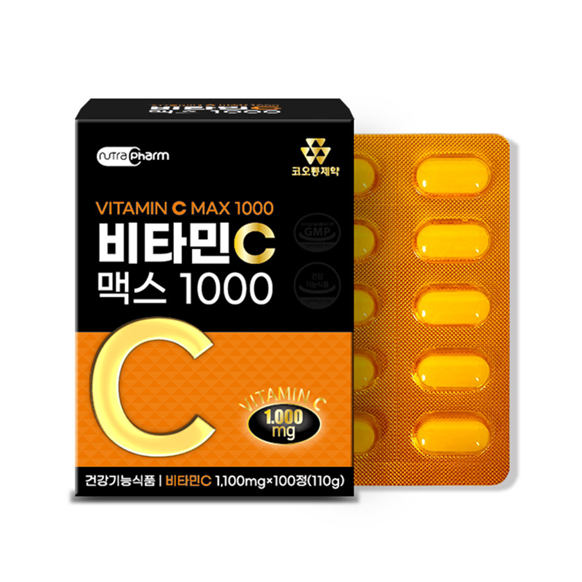 [코오롱제약] 비타민C 맥스 1000 (1,100mg x 100정)_건강기능식품 이미지
