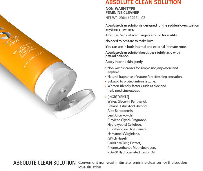 zini solution absolute clean 200ml for her