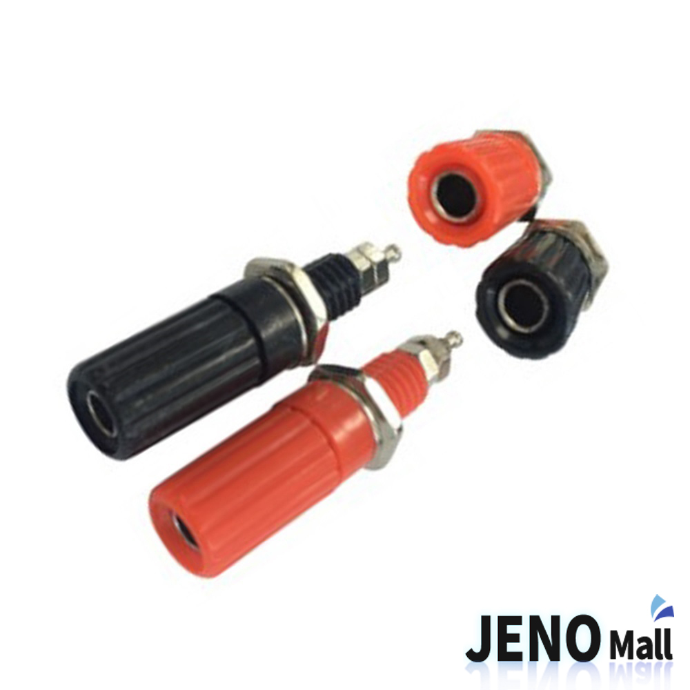 4mm 바나나잭 전원/스피커/앰프 커넥터 검은색 빨간색 세트 10A (HAC1112)