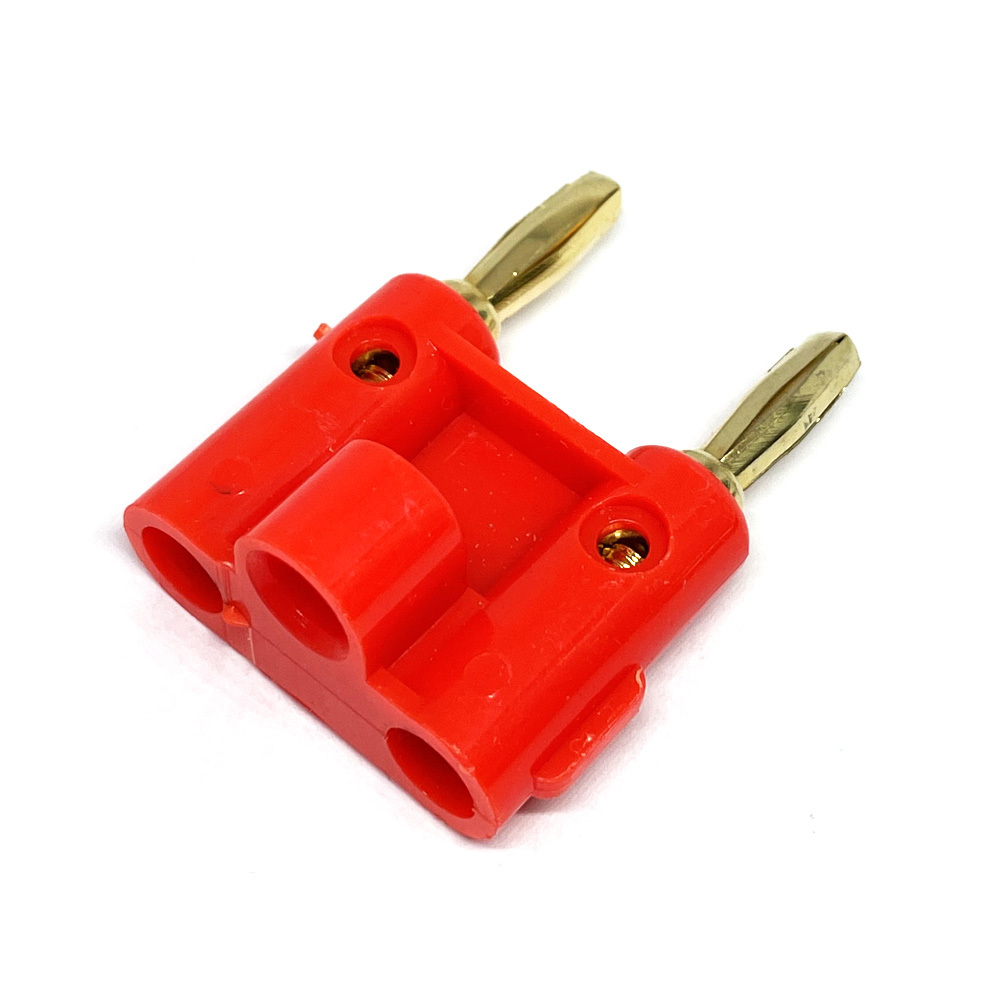 4mm 바나나잭플러그 전원/스피커/앰프 2구 커넥터 빨간색 (HAC1115-1)