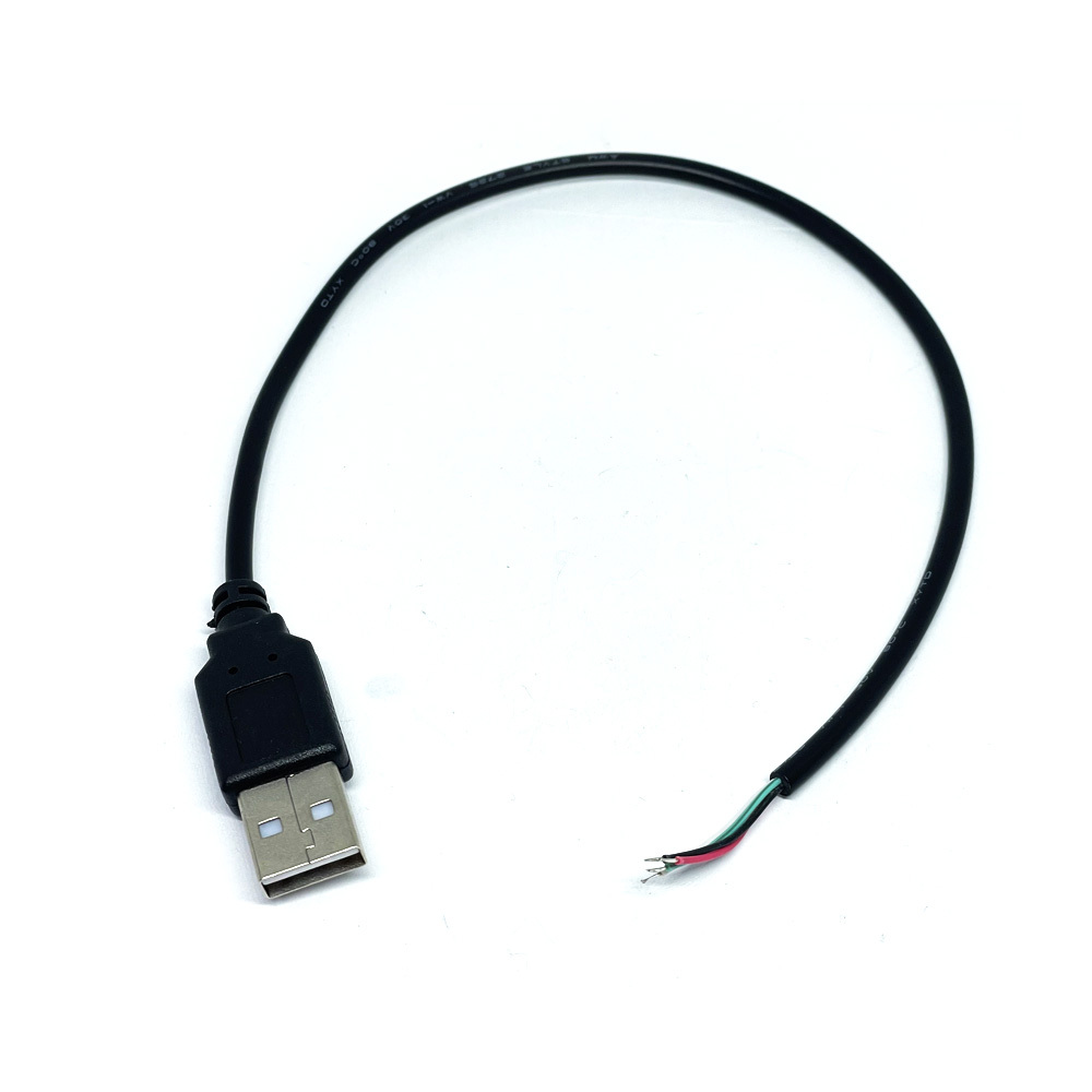 USB-A 2.0 커넥터 수타입 4선 전원/데이터 케이블 0.3M (HAC3106)