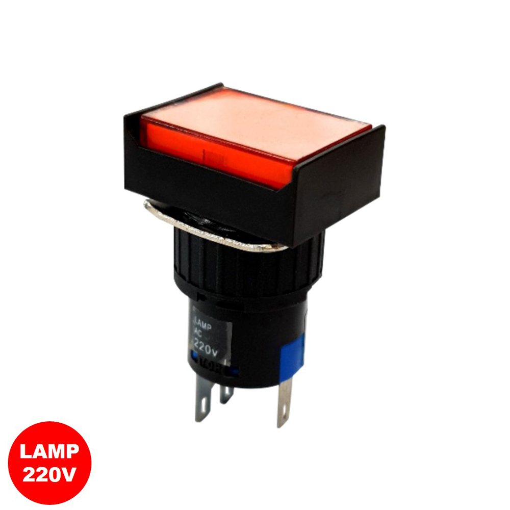5핀 푸쉬온 자동 복귀 리턴 오락실 아케이드 전원 스위치 AC LAMP 레드 ON-(ON) 16mm (HAS0924)