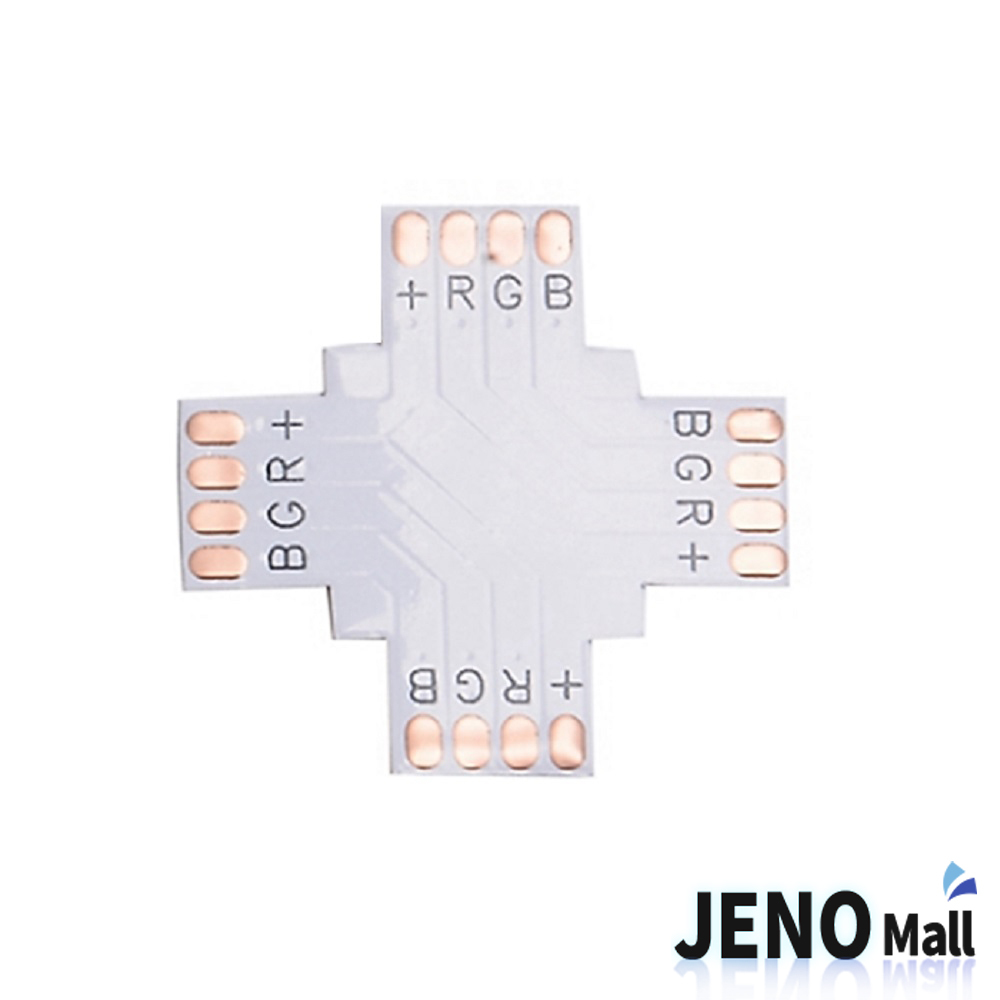 10mm 5050 RGB LED 스트립바 4방향 +자 연결 PCB 판 (HBL1318)