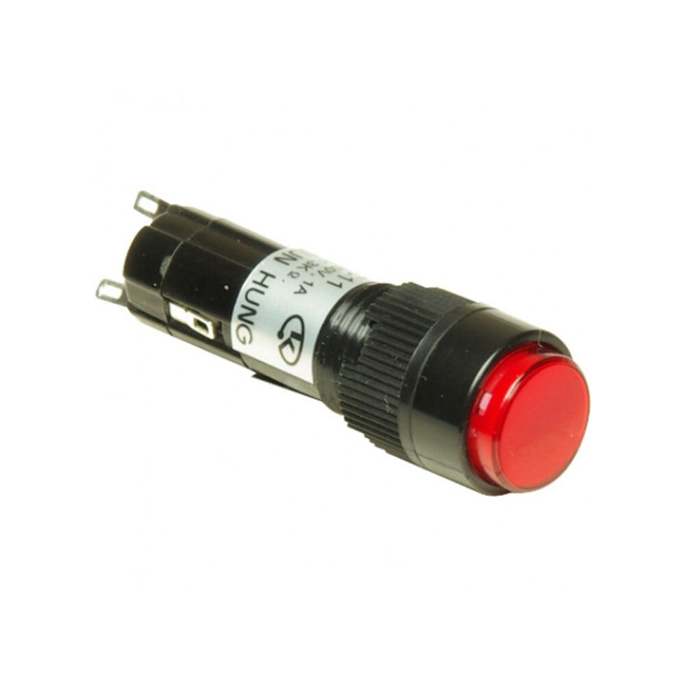 건흥전기 1A1B 푸쉬온 자동 복귀 리턴 스위치 원형 DC LED 레드 ON-(ON) 12mm (KH-5012-C11R)