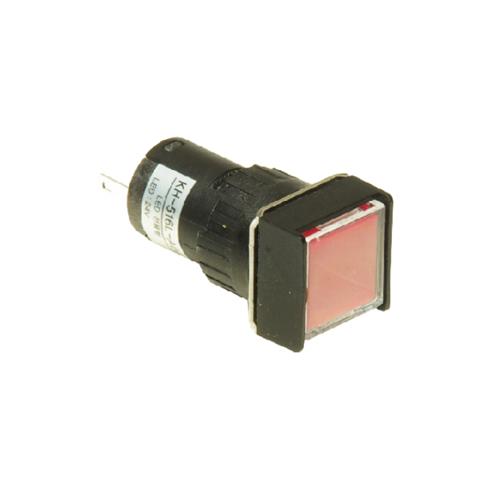 건흥전기 24V 필라멘트램프 인디케이터 사각형 옐로우 16x42.5mm (KH-516-A00Y(24))