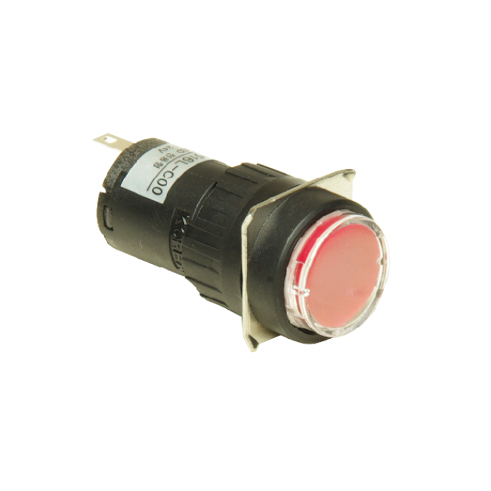 건흥전기 6V LED 인디케이터 원형 옐로우 16x42.5mm (KH-516L-C00Y(6))