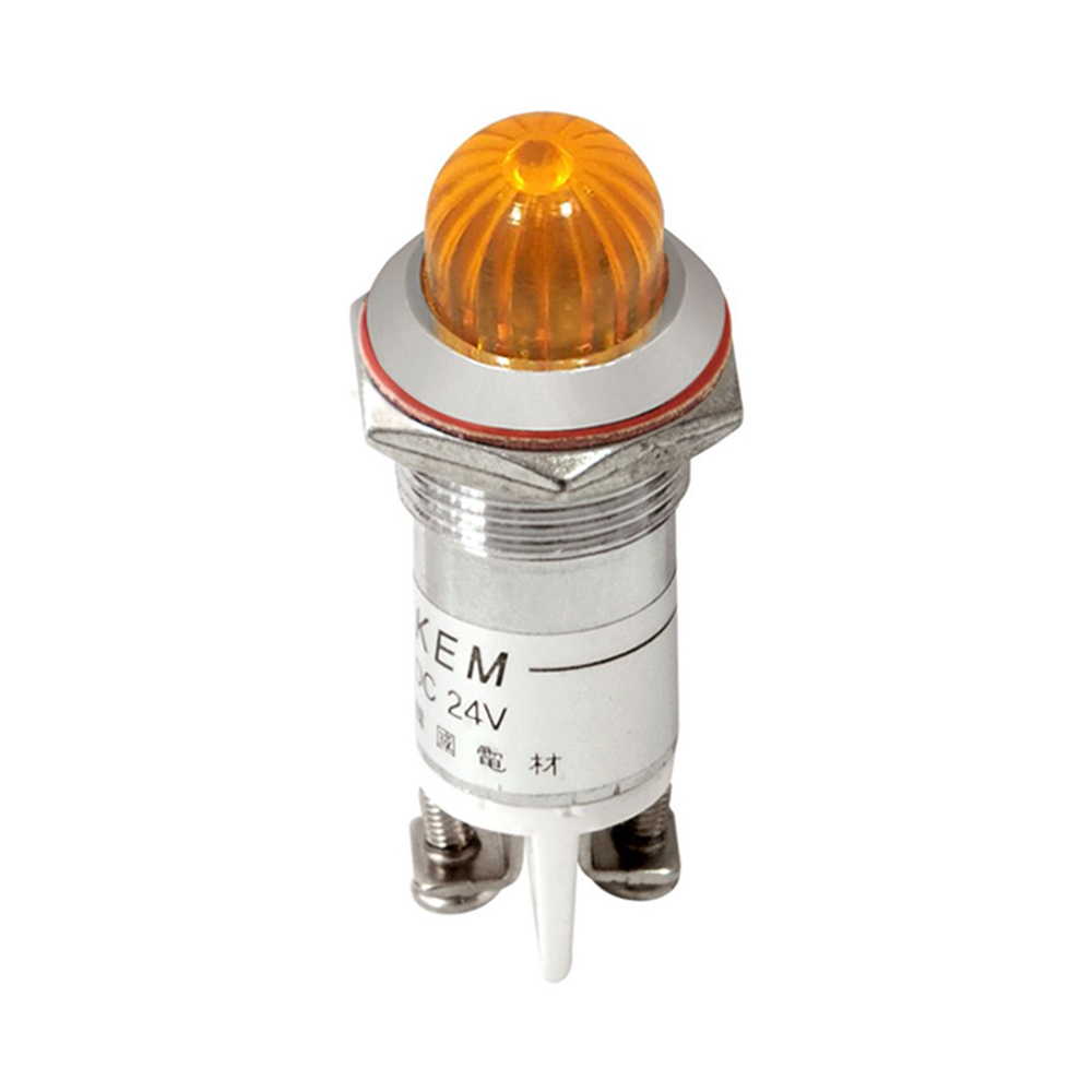 KEM 220V LED 인디케이터 볼트형 고휘도형 레드 16x42mm (KLCRAU-16A220RT)