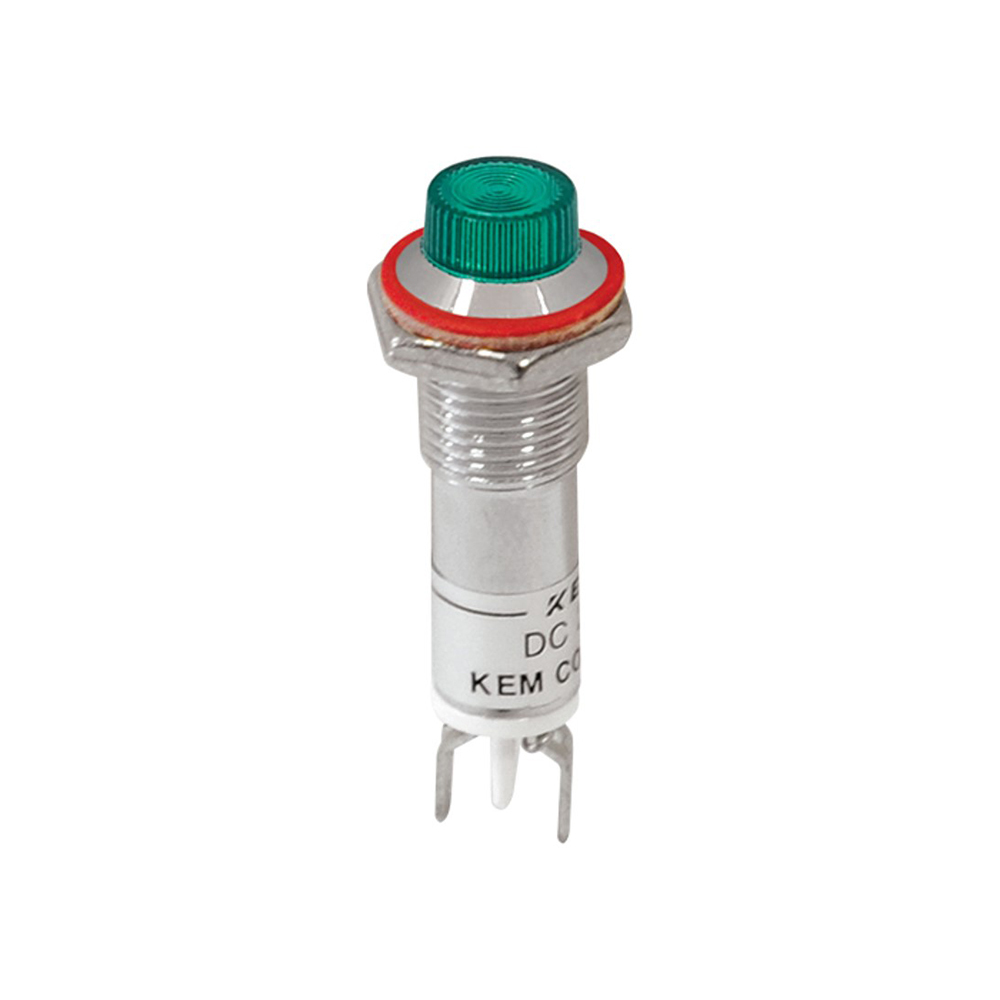 KEM 3V LED 인디케이터 고휘도형 그린 8x25mm KLCU-08D03-G(긴몸체)