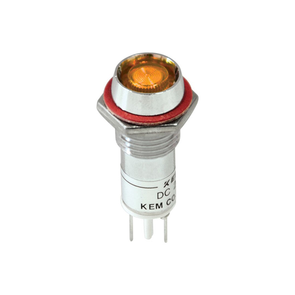 KEM 12V LED 인디케이터 고휘도형 옐로우 10x26.5mm (KLDU-10D12-Y)