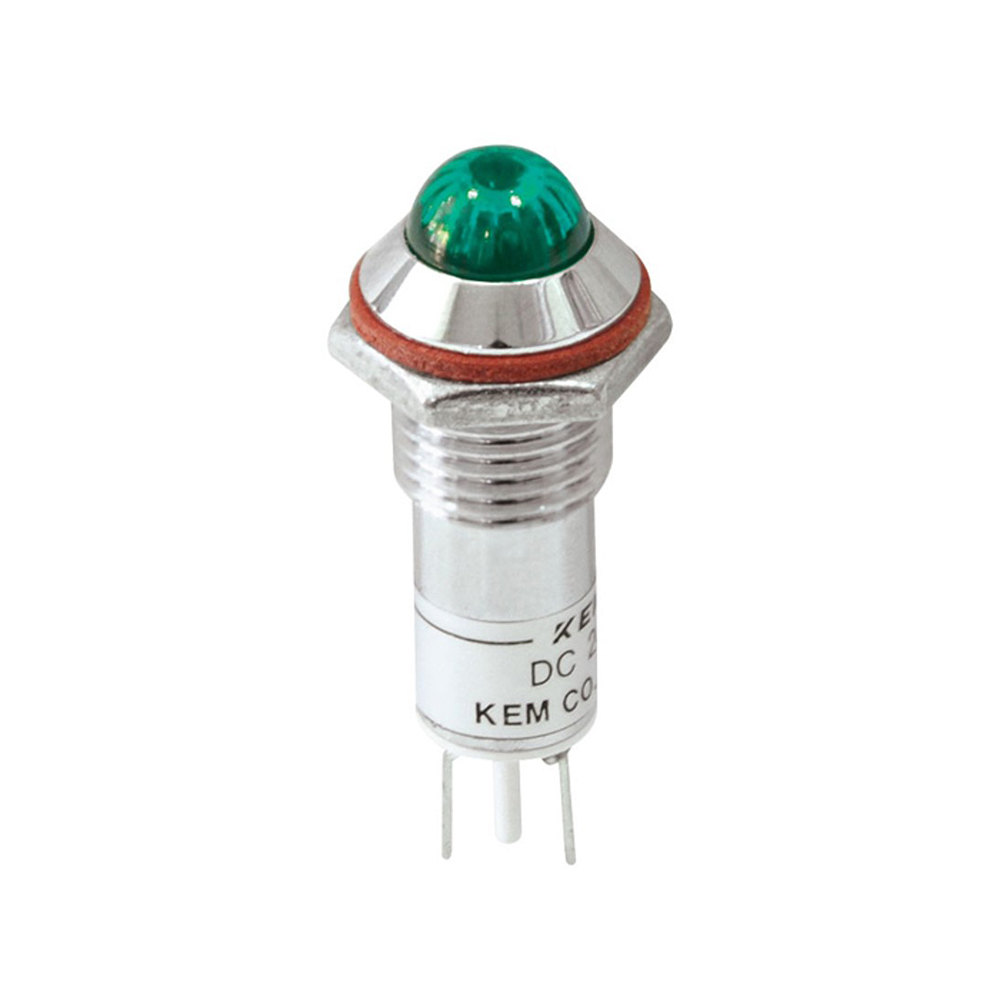 KEM 12V LED 인디케이터 고휘도형 옐로우 10x28.5mm KLHRANU-10D12-Y