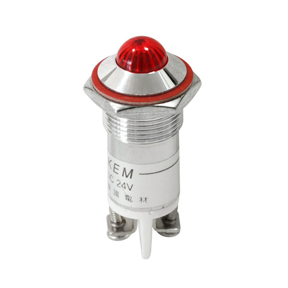 KEM 12V LED 인디케이터 볼트형 고휘도형 레드 16x39mm (KLHRAU-16D12RT)