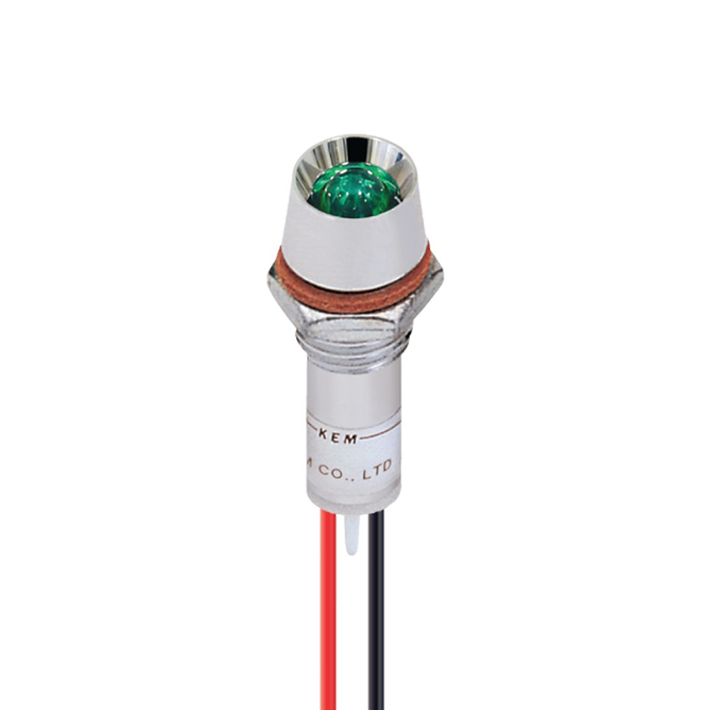 KEM 12V LED 인디케이터 전선형 고휘도형 레드 10x29.5mm (KLRAU-10D12 RL)
