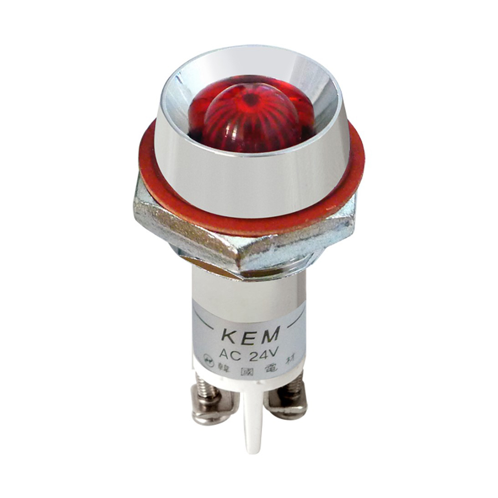KEM 220V LED 인디케이터 볼트형 고휘도형 블루 22x35mm (KLRAU-22A220BT)