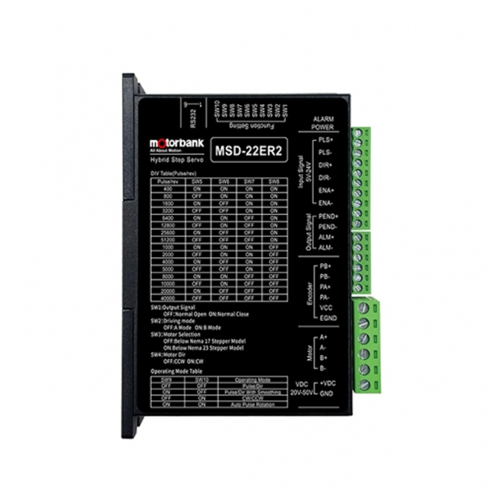 1000CPR엔코더 전용 5A 엔코더스텝드라이버 MSD-22ER2 RS232통신지원 (M1000018655)