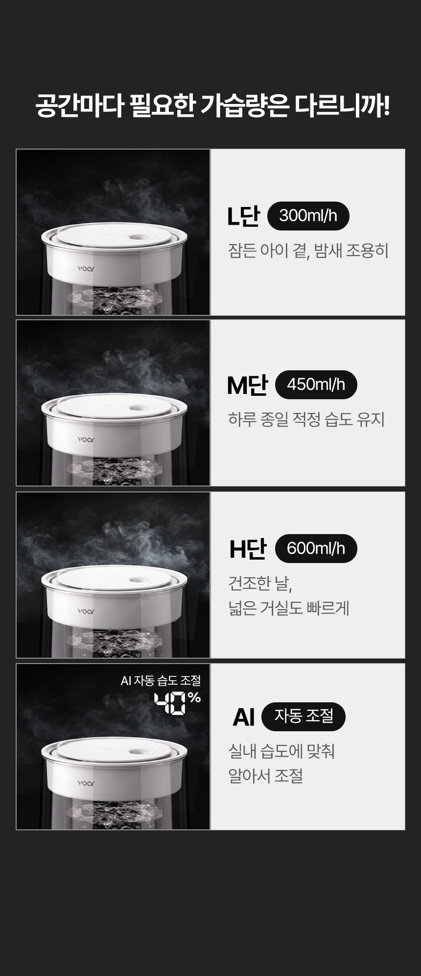 보아르 더글라스PRO 가열식 가습기 Ai 자동습도조절 신생아 316스텐 자동세척 아기 물멍 상세 이미지 24