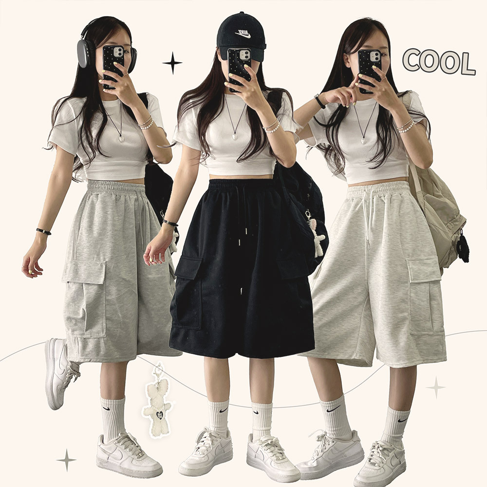 클래쓰 버뮤다 트레이닝 밴딩 반바지 (3color) 상세 이미지 5