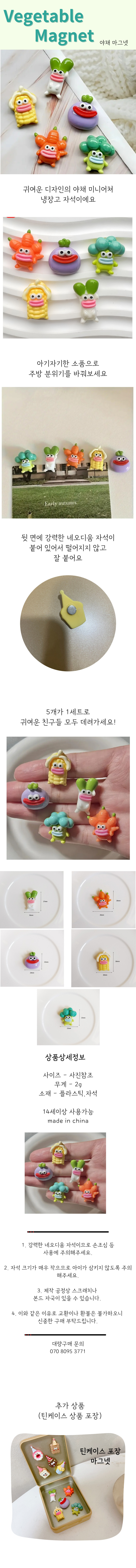 5개 세트 야채 냉장고 마그넷 자석 주방 장식 화이트보드 사무실 네 상세 이미지 1