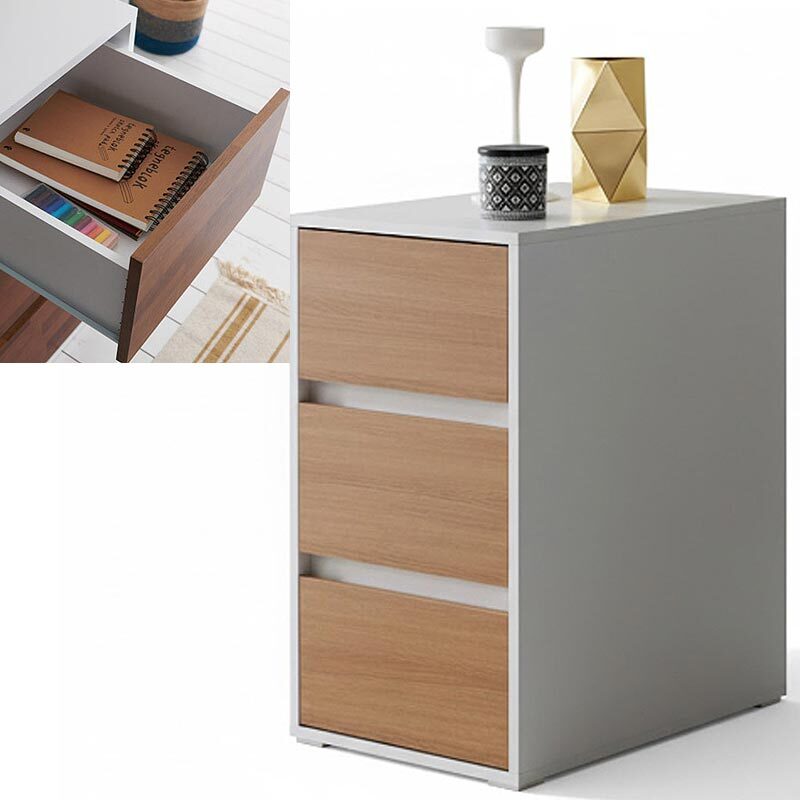 국산 400폭 3단 거실 서랍장 침실 소파협탁 사이드 수납장 40x60x70cm