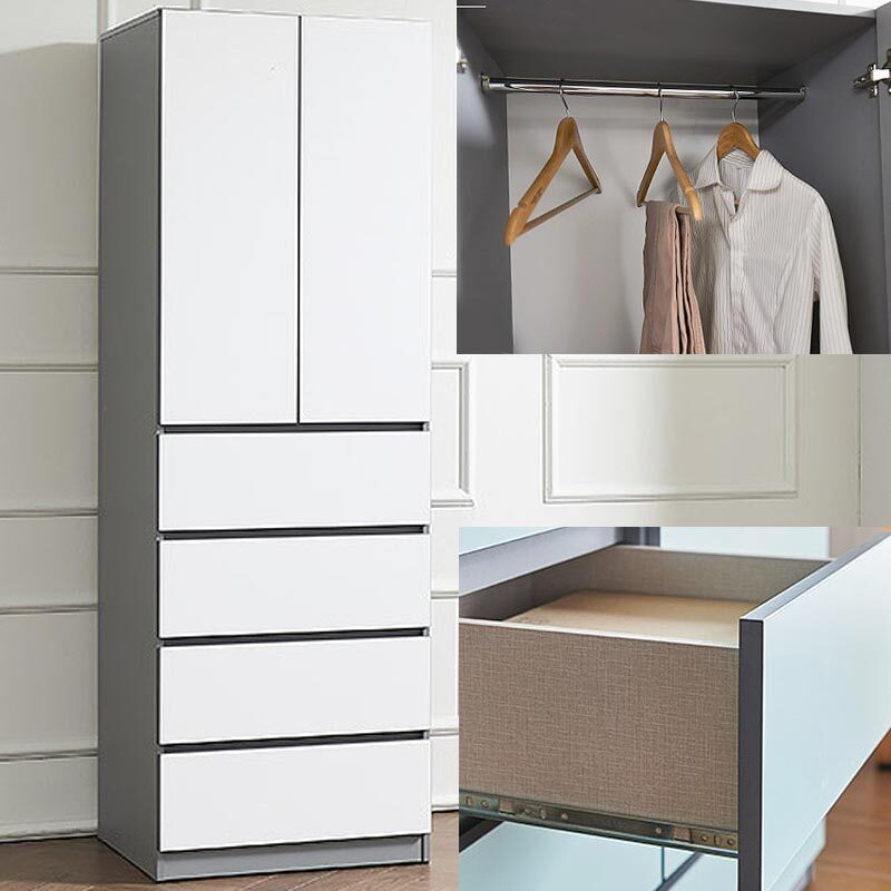 국산 양문도어 4단 서랍옷장 틈새 싱글 드레스룸 60x51x179cm